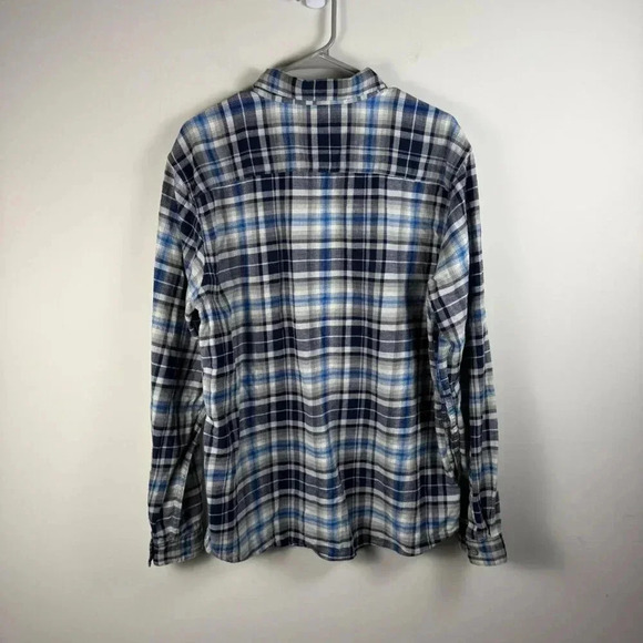 Patagonia Plaid Long Sleeve Flannel Blue Large - Picture 3 of 5